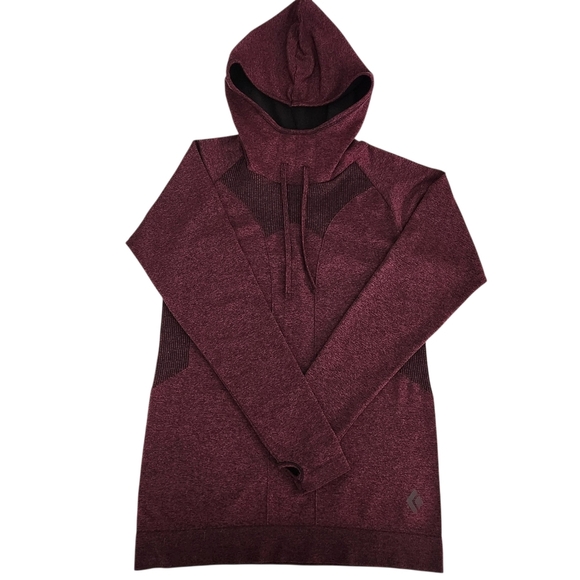 BLACK DIAMOND heathered burgundy crux hoody pullover climbing hiking activewear - Picture 9 of 14